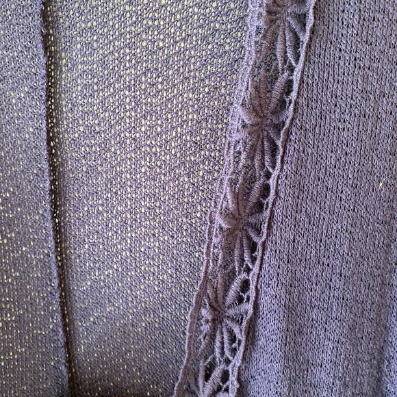 Charming Blue Cardigan SZXL Crotchet Trim Granny Grandma Cottage Peasant Prairie - Picture 3 of 10